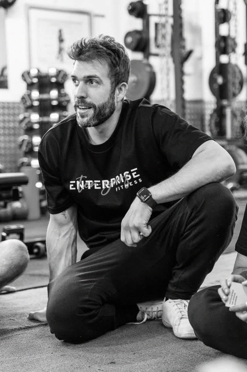 Mark coaching on the gym floor in Abbotsford
